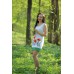 Embroidered dress "Poppies Mini" white